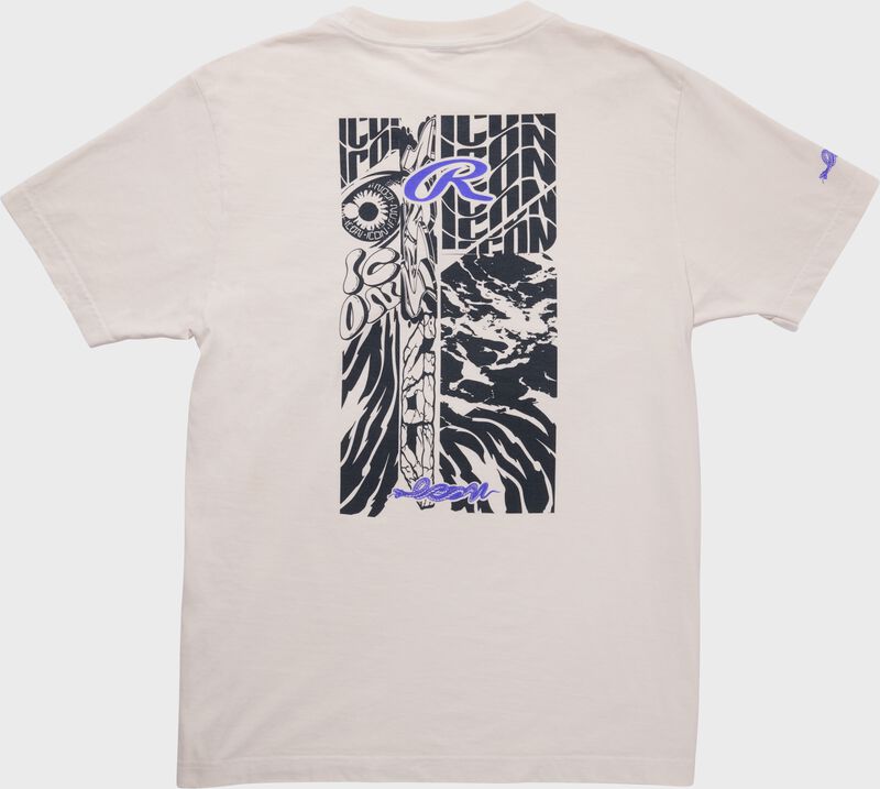 Rawlings Icon Snake Tee, Vintage White, Adult S